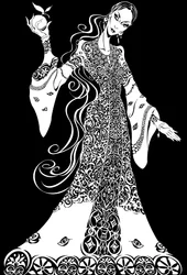 La zarévna, de El pájaro de fuego de Stravinski, versión corregida de una imagen de archivo en blanco y negro, 2005